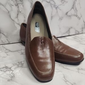 Munro Chestnut Leather Flats